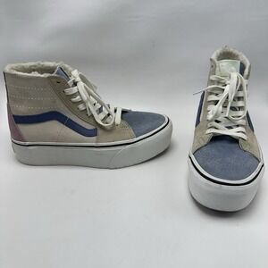 Vans Sk8 Hi Tapered Stackform Colorblock Suede Sherpa Platform Shoes Wmn 7 HeiQ